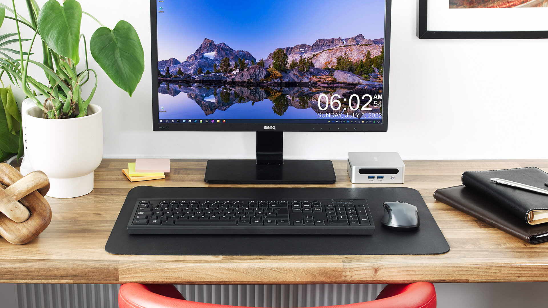 Silver — on the desk